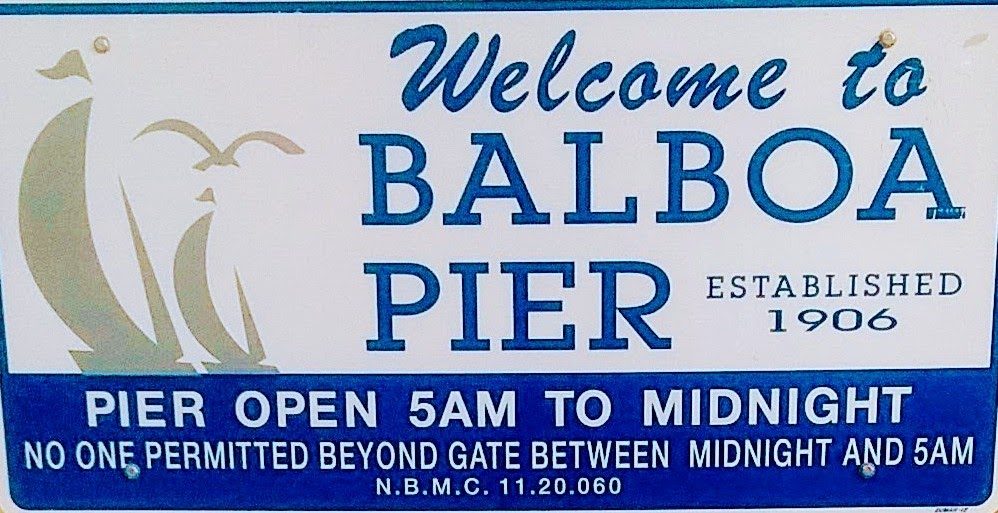 Balboa pier sign
